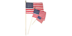 12x18 inch No Fray US Stick Flags With Spear