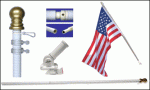 Heavy Duty Spinning Flagpole House Set With Adjustable Bracket