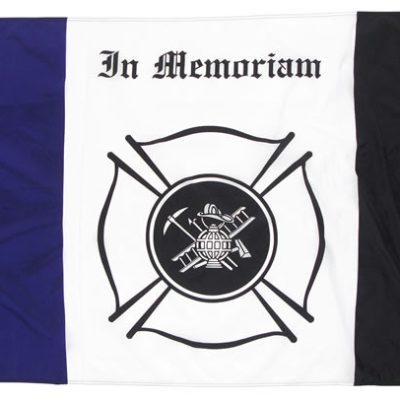 3'x5' Nylon Fireman Mourning Flag