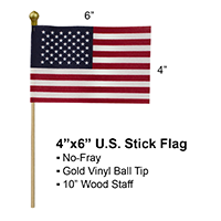 Gold Ball Stick Flag