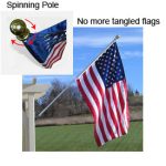Heavy Duty Spinning Flagpole House Set With Adjustable Bracket