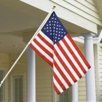 Veterans Flag Depot - Heavy Duty Spinning Flagpole House Set With Adjustable Bracket