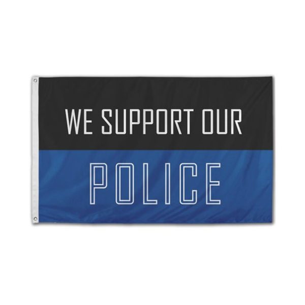 Nylon We Support Our Police Flag