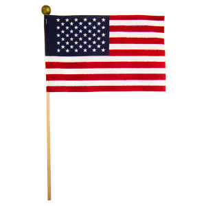 4x6 inch US Stick Flags Gold Ball Tip