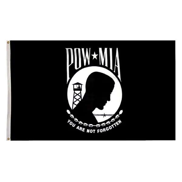 Bandiera POW/MIA 2x3 Piedi - Prigioniero Di Guerra 2 Facce 2 Strati - Antivento Con Occhielli