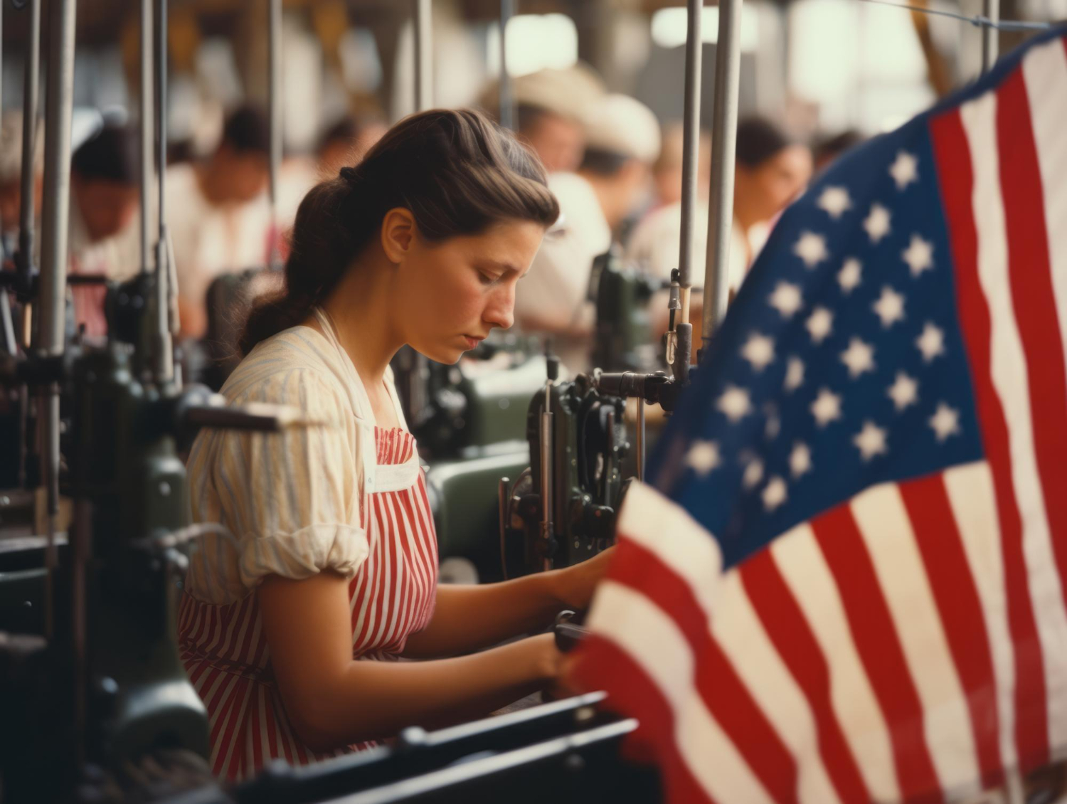 Local Manufacturing American Flags